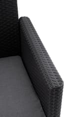 Keter Nora - Ecksofa für Garten oder Terrasse, 5-Sitzer, mit Kissen und Beistelltisch mit 35 l Stauraum, Farbe Graphit - 3