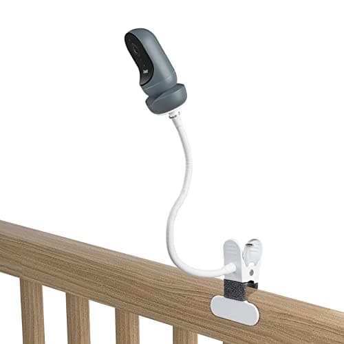 HOLACA Flexible Clip Mount + Base Connect for Owlet Cam 2, Adjustable 360 Degree Mount for Owlet Cam 2 Baby Monitor (Clip Mount)