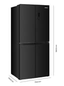 Heinrich´s Cross Door Kühlschrank, Kühlgefrierkombination mit 421L Gesamtvolumen, inkl. Total-No-Frost Funktion, 150L Gefriervolumen, LED Beleuchtung, Multi-Airflow und Fresh Converter System, Six - 6