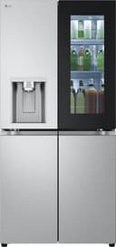 LG GMG861MBAE InstaView SLIM Multi-Door, Klasse E, 508 L, Kühlschrank mit Gefrierfach, Eis-, Crushed Ice- Wasserspender mit UVnano, Total NoFrost, Smart Inverter Kompressor, Wi-Fi, Farbe Metal Sorbet - 1