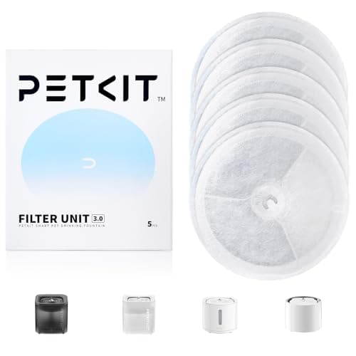 PETKIT Filtri Fontanella per Gatti, 5 Pezzi Filtro per Fontana per Gatti,Unità Filtranti per EverSWEET 2, EVERSWEET 3 e CYBERTIAL PUREDRINK