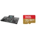 Denon DJ SC LIVE 4 - Standalone DJ Controller, 4-Channel Mixer, Amazon Music Unlimited Streaming & Virtual DJ Compatible & SanDisk 128GB Extreme microSDXC card + SD adapter + RescuePRO Deluxe - 1