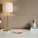 BEBEMOKO Wooden Round Lamp Base Featuring Rustic and Modern Minimalist Style 2pcs with E27 and E14 Holder Solid Wood Material Compatible with Table Lamps in Living Room Or Reading Areas - 7