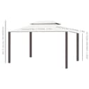 Outsunny Gazebo da Giardino 4x3 m con Zanzariera e Tende Parasole, Gazebo da Esterno a Doppio Tetto con Copertura in Poliestere Anti UV e Telaio in Lega di Alluminio, Crema - 7