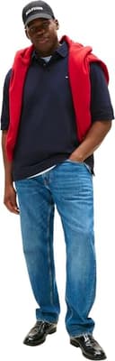 Tommy Hilfiger Mens BT -1985 Regular Polo -B MW0MW41264 S/S Polo, Blue, XXL, Blau (Desert Sky), XXL - 4