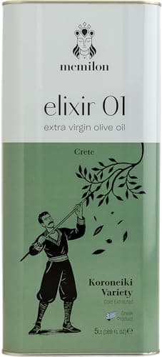 Memilon Elixir 01 – Griechisches Natives Olivenöl Extra aus Kreta 5 Liter | Säurearm 0,3 & Polyphenolreich | Kaltgepresst aus traditioneller Familienmühle | Ernte 2025/26 | 100% Koroneiki aus Phaistos
