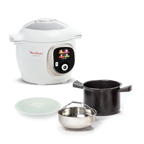 Moulinex Cookeo+ Multicooker Intelligente, 150 Ricette Pre-Programmate, 6 Modalità di Cottura, Capacità 6 Litri, 1600W, Bianco, CE85CA