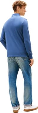 Tommy Hilfiger Men’s Slim Basic Long Sleeve Polo Shirt, Blue (Aegean Sea), M - 3