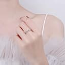 Epoch World Anello en Argent 925 avec Zircone Cubique Anello Argento 925 Donna Regaolabile Anelli Aperto Idéale pour Fiançailles, Mariage et Anniversaire Gioielli - 6