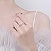 Epoch World Anello en Argent 925 avec Zircone Cubique Anello Argento 925 Donna Regaolabile Anelli Aperto Idéale pour Fiançailles, Mariage et Anniversaire Gioielli - 6