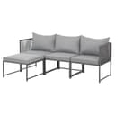 SVITA Detroit Gartenmöbel Set Polyrattan Lounge Modular Ecksofa Chaiselongue Tisch Flexibel als 3 Sitzer oder Sessel 2 Sitzer Inklusive Kissen Grau - 8