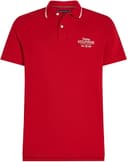 Tommy Hilfiger Polo de Manga Corta Hombre Left Chest Graphic Regular Fit, Multicolor (Medium Red), S - 5