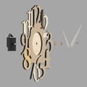 Giallobus - Reloj premium - Carved - Madera de MDF - Premium 30x30‎‎cm - 16 - Grain - Artesano Made in Italy - Silencioso - Idea de regalo - Doble nivel moderno - 6