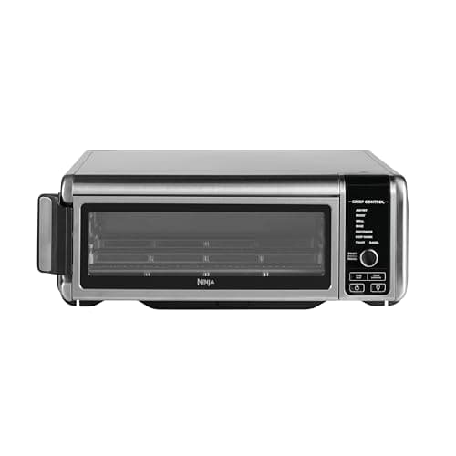 Ninja Foodi Horno multifunción 8 en 1, Mini horno portátil para encimeras y superficies de trabajo, 8 funciones de cocción, Freír con aire, Asar, Parrilla, Hornear y más, en plata y negro, SP101EU