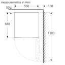 BOSCH, Series 2, KTR15NWEAG, Undercounter Fridge, MultiBox, LED light, 3 glass shelves, 3 door shelves, Integrated horizontal handle, door alarm, SuperCooling in White - 4