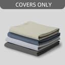 ggaimwf Tinta unita Copricuscino in Effetto Lino per divano Continentale Cuscino per letto Stile Nordico Colore Morandi Fatto a mano Piazza Federe per cuscini con cerniera invisibile 40x40 cm Set da 4 - 7