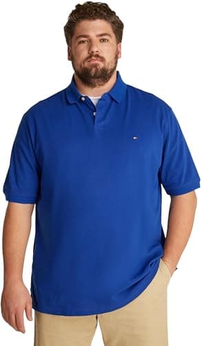 Tommy Hilfiger Herren Poloshirt Kurzarm 1985 Regular Fit, Blau (Wedge Blue), XXL