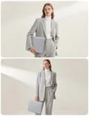 HYZUO 15-16 Zoll Hartschalen Laptophülle für MacBook Pro 16 M5/M4/M3/M2/M1 A3428 A3429 2026-2019, MacBook Air 15 M3/M2/M1 2026-2023, Dell XPS 16 Laptop, 15" Surface Laptop, Stein Grau - 7