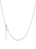 ChicSilver Collar Plata de Ley 925 para Mujer 1.5mm Cadena Fina Apilable para Colgante 55cm 22 Pulgadas Chapado en Oro Blanco Joyería Preciosa - 1