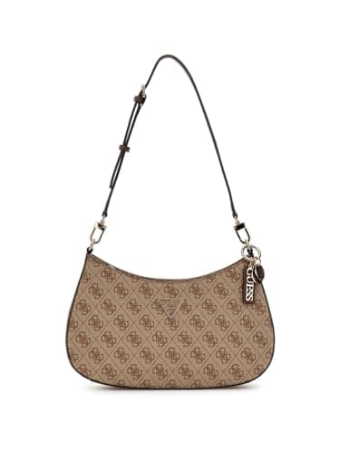 GUESS Noelle II Shoulder Bag, Latte logo / brown, Unit size