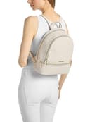 Michael Kors Rhea Medium Signature Logo Backpack Light Cream Multi - 3