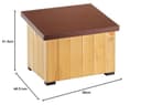 Ferplast Outdoor Dog House BAITA 50 in FSC wood, Insulating plastic feet, Aluminium chew-proof door, Opening roof, 56 x 46,5 x h 41,5 cm - 3