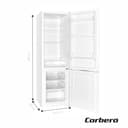 Corbero - Frigorífico Combi Estático | CCH1824EW | 262L | 180cm | Cajón Crisper | Luz LED | Estanterías Cristal | Hueveras y Cubiteras | Blanco - 2