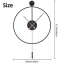 Grande orologio da parete moderno a pendolo per soggiorno, cucina, ufficio, camera da letto, design minimalista, funzionamento a batteria, orologio rotondo in metallo, decorazione per la casa, 60 cm - 2