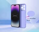 HTXWXJC Phone Case for Realme GT 6/Realme GT Neo6/Realme GT Neo6 SE Shockproof Flexible Bumper TPU Soft Cases Butterfly Pattern Phone Cover for Realme GT Neo6 Purple Flower - 5