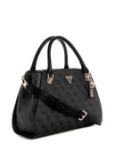 GUESS Damen Noelle Ii Luxury Satchel, Umhängetasche, Kohle-Logo - 3