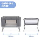 Chicco Next2Me Forever, 3-in-1-Babybett für Neugeborene, Bistellbett, das zu einem Montessori-Bett wird, bis 4 Jahre (22 kg), verstellbare Höhe, gute Luftzirkulation, 4 Räder, inklusive Matratze - 5