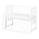 roba Lettino Co-sleeping safe asleep 3 in 1, 45 x 90 cm, Altezza Regolabile, Set Completto con Culla, Inserto, Barriera in Tessuto e Ruote con Freni, Legno Laccato Bianco - 2