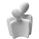 PIGPIGFLY Paar Umarmt Statue, Regal Deko, Bücherwurm-Skulptur, Wohnzimmer Dekoration, Modern Abstract Kunst Skulpturen, Bürodekorationen (Weiss) - 1