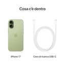 Apple iPhone 17 256 GB: display 6,3" con ProMotion, chip A19, fotocamera frontale Center Stage per selfie di gruppo più facili, più resistenza ai graffi, un giorno intero di batteria; Salvia - 6