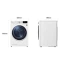 LG RH80V9AVHN - Secadora inteligente de carga frontal de 8 kg, clase A+++, condensación con bomba de calor, Wi-Fi con SmartThinQ, Eco Hybrid, Allergy Care, 60 x 69 x 85 cm, color blanco - 4