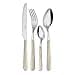 NEVA | Bistrot Wood Texture Cutlery Set, 24 Pieces, Stainless Steel Cutlery Set, Dishwasher Wash, Permanent Decoration, Ivory Spruce Wood - 1
