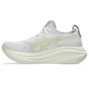 Asics Tenis de Correr Gel-Nimbus 27 para Hombre, Blanco/Amarillo Huddle, 45 EU - 4