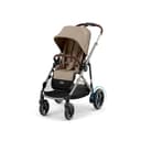 CYBEX Gold Kinderwagen e-GAZELLE S, Ab Geburt bis ca. 4 Jahre, Max. 22 kg (Single-Modus) / 2x 22 kg (Duo-Modus), All-in-1-System mit E-Antrieb und 20+ Konfigurationen, Almond Beige - 1