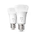 Philips Hue White E27 LED bulb, 810lm, warm white, dimmable, controllable via app, compatible with Amazon Alexa (Echo, Echo Dot), pack of 2, old generation - 3