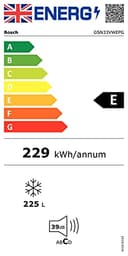 Bosch Home & Kitchen Appliances GSN33VWEPG Serie 4 Freestanding Freezer with No Frost, 176cm 225L Capacity 60cm wide - 7