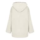 TOFOTL Modal Blazer Donna Invernale， Maglione Aperto Classico in Pile a Bouclé, Maglioncini in Collo Alto con Cappuccio, Halloween Giacca Autunnale Collo Alto con Tasche Lupetto 15-Beige S - 6