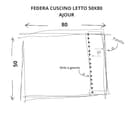 Cuore di lino - Kissenbezug aus reinem Leinen, 100% Made in Italy, Ajour, cremeweiß, 50 x 80 cm - 6