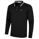 Calvin Klein Mens Campus Long Sleeve Polo Shirt - Black - M - 1