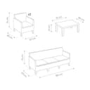 Toomax Set Salotto da giardino Matilde 5 posti bianco, in plastica resistente effetto rattan, 2 poltrone con schienale ergonomico, divano da 3 posti e tavolo, ideale per spazi esterni - 7