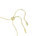 Swarovski Pulsera Symbolica, Perla de cristal, Trébol, ojo turco y herradura, Azul, Baño tono oro - 3