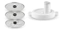 Moulinex Accesorios XF383110 - Accesorio cortador de 3 discos, eje rotación, tapa con doble tubo, color blanco para Cuisine Companion y Cuisine iCompanion, fácil de guardar - 3