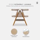 Asalvo Minicuna Nidus para Recien Nacido. Cuna Bebe Compacta con Almacenamiento. Moises para Bebe con Ventanas Transpirables. Mini Cuna para Bebe Fácil de Montar 9kg MAX. hasta 6 Meses. Color Beige - 3