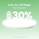 Yeelight LED Ceiling Light Motion Sensor, Waterproof Bathroom Ceiling Lamp Flicker-Free, Smart Lights Indoor 2000K-6000K Dimmable, Eye-Friendly Ceiling Light for Garage Shed Loft Bedroom Hallway - 9