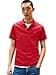 Tommy Hilfiger Men's Regular Fit Short Sleeve Casual Polo with Liquid Cotton, Medium Red, Medium, Medium Red, M - 1