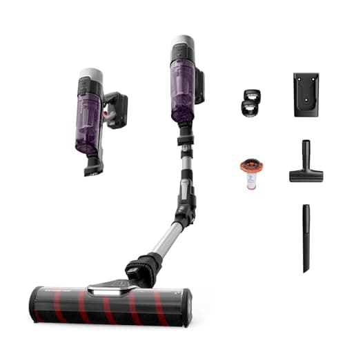 Rowenta X-Force Flex 9.60 Allergy Parquet, Aspirapolvere Senza Fili con Tecnologia Flex e Luce LED, 100 Air Watt, Design Leggero 1.1Kg, 45 Min Autonomia, RH2047